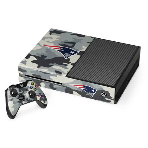 NFL New England Patriots Camo Xbox One Console and Controller Bundle Skin