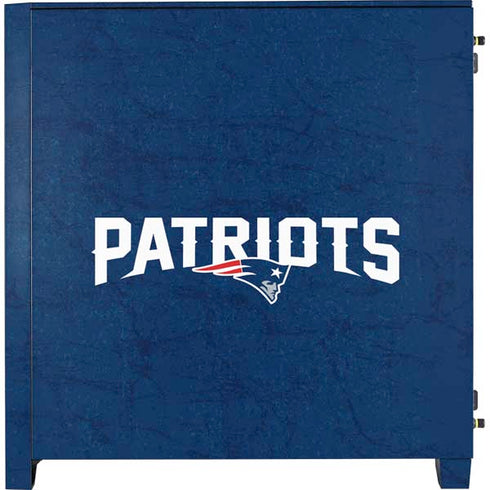 NFL New England Patriots Distressed Corsair 4000D Tempered Glass Mid-Tower ATX Case Skin
