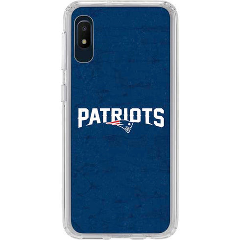 NFL New England Patriots Distressed Galaxy A10e Clear Case