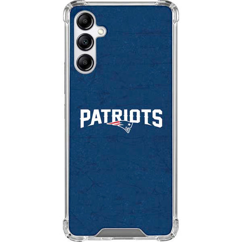 NFL New England Patriots Distressed Galaxy A15 5G Clear Case