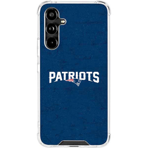 NFL New England Patriots Distressed Galaxy A54 5G Clear Case