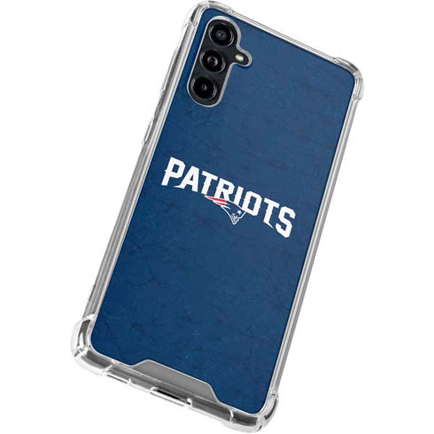 NFL New England Patriots Distressed Galaxy A54 5G Clear Case