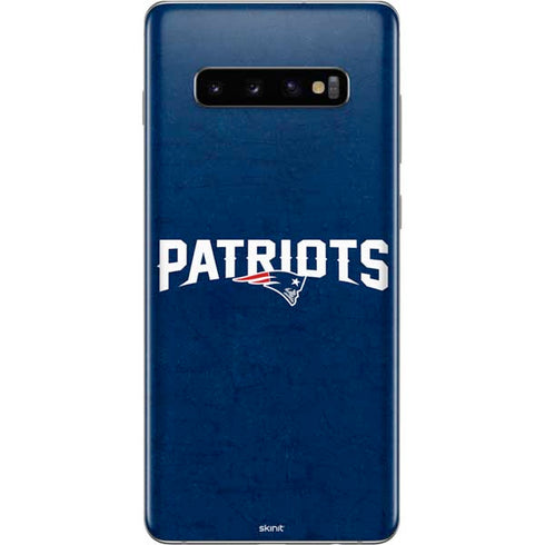NFL New England Patriots Distressed Galaxy S10 Plus Skin
