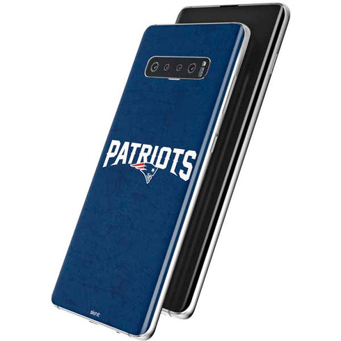 NFL New England Patriots Distressed Galaxy S10 Plus Skin