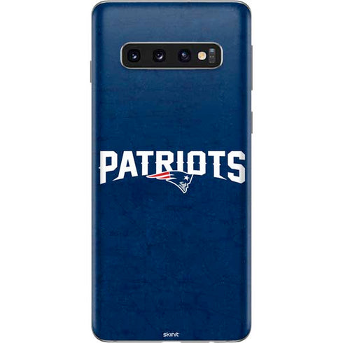 NFL New England Patriots Distressed Galaxy S10 Skin