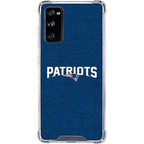 NFL New England Patriots Distressed Galaxy S20 FE Clear Case