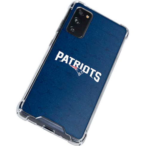 NFL New England Patriots Distressed Galaxy S20 FE Clear Case