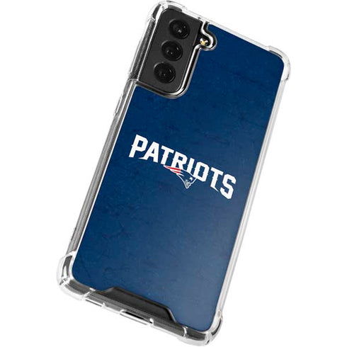 NFL New England Patriots Distressed Galaxy S21 FE Clear Case