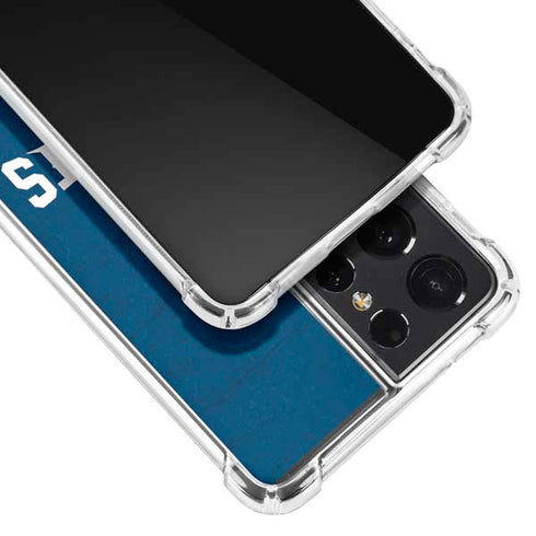 NFL New England Patriots Distressed Galaxy S21 Ultra 5G Clear Case