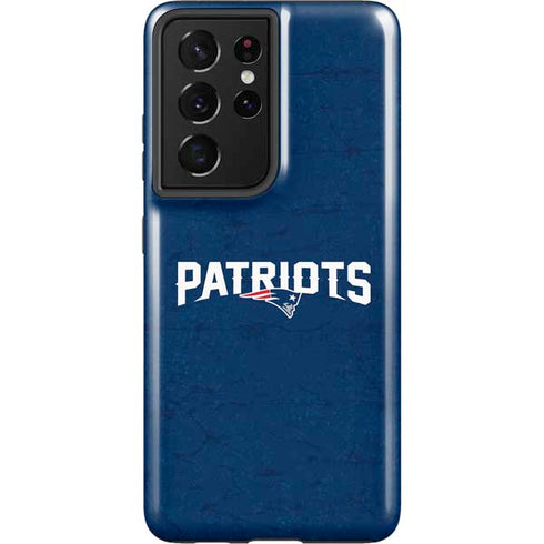NFL New England Patriots Distressed Galaxy S21 Ultra 5G Pro Case