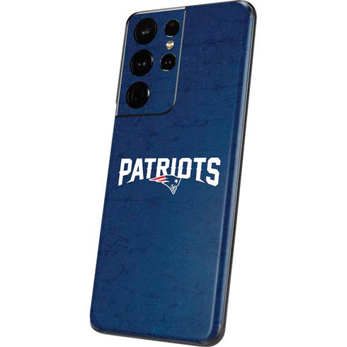 NFL New England Patriots Distressed Galaxy S21 Ultra 5G Skin