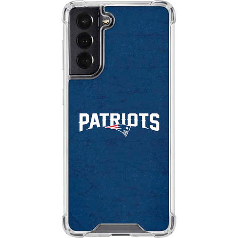 NFL New England Patriots Distressed Galaxy S22 Clear Case