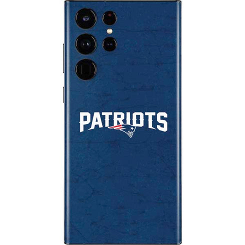 NFL New England Patriots Distressed Galaxy S22 Ultra Skin