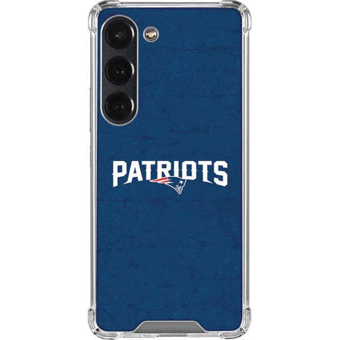 NFL New England Patriots Distressed Galaxy S23 Clear Case