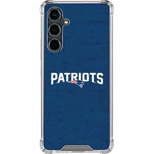NFL New England Patriots Distressed Galaxy S23 FE Clear Case