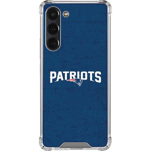 NFL New England Patriots Distressed Galaxy S23 Plus Clear Case