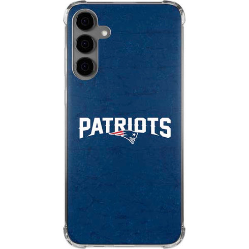 NFL New England Patriots Distressed Galaxy S24 Plus Clear Case