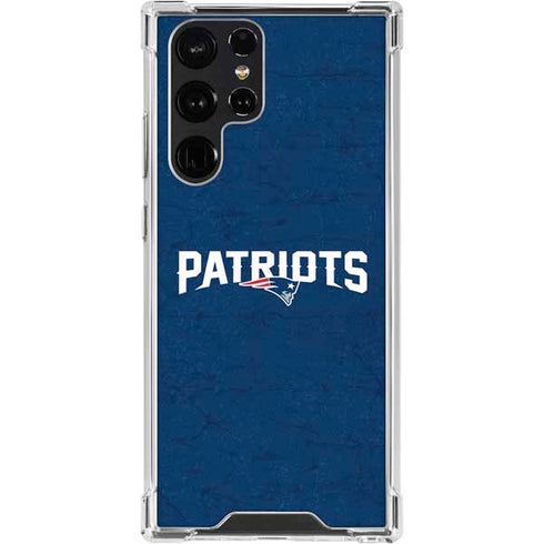 NFL New England Patriots Distressed Galaxy S24 Ultra Clear Case