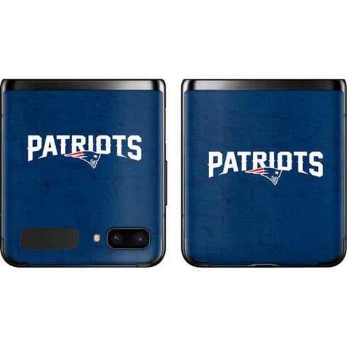 NFL New England Patriots Distressed Galaxy Z Flip Skin