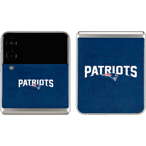 NFL New England Patriots Distressed Galaxy Z Flip3 5G Skin