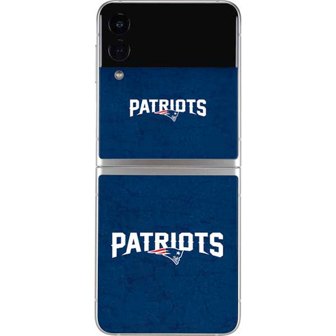 NFL New England Patriots Distressed Galaxy Z Flip4 5G Skin
