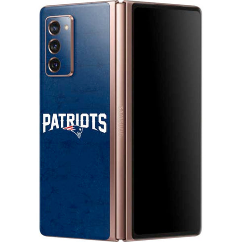 NFL New England Patriots Distressed Galaxy Z Fold2 5G Skin