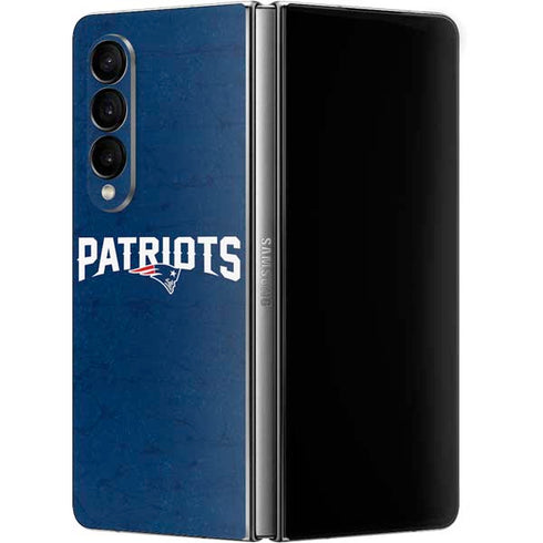 NFL New England Patriots Distressed Galaxy Z Fold4 5G Skin