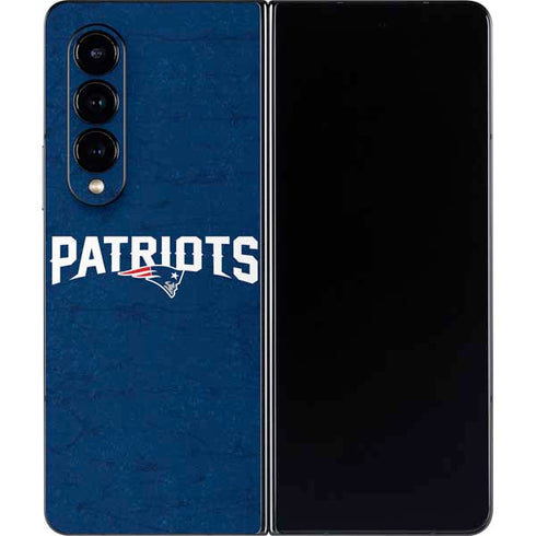 NFL New England Patriots Distressed Galaxy Z Fold4 5G Skin