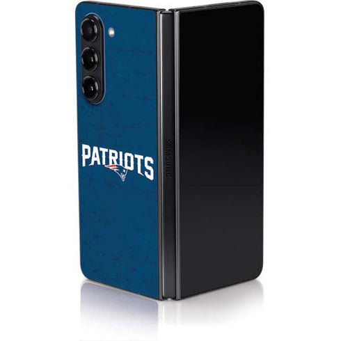 NFL New England Patriots Distressed Galaxy Z Fold5 5G Skin