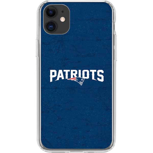 NFL New England Patriots Distressed iPhone 11 Clear Case