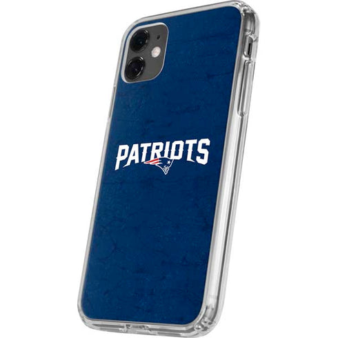 NFL New England Patriots Distressed iPhone 11 Clear Case