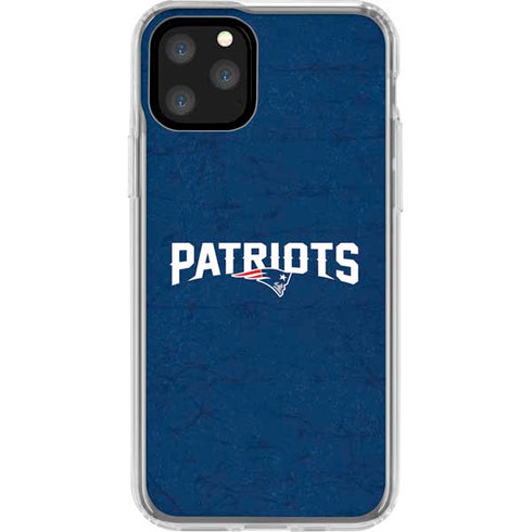 NFL New England Patriots Distressed iPhone 11 Pro Clear Case