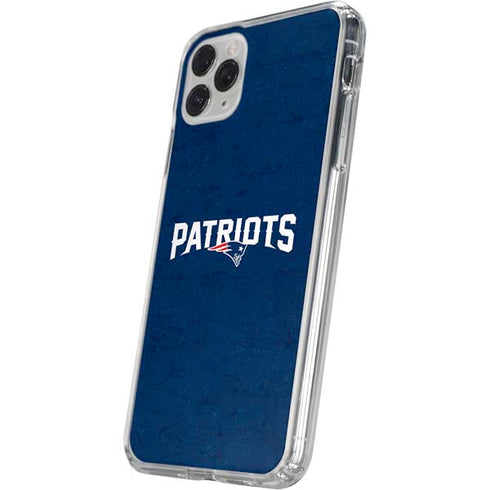NFL New England Patriots Distressed iPhone 11 Pro Clear Case