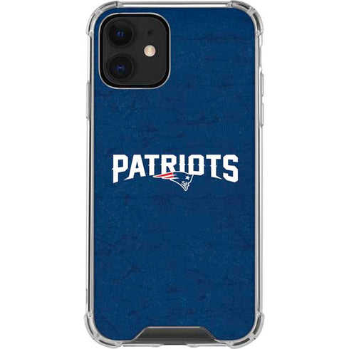 NFL New England Patriots Distressed iPhone 12 Clear Case
