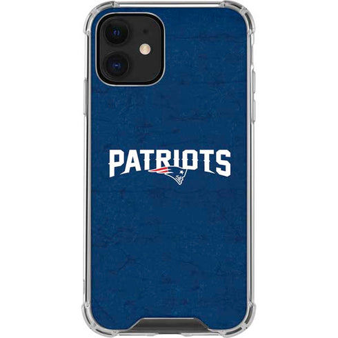 NFL New England Patriots Distressed iPhone 12 Mini Clear Case