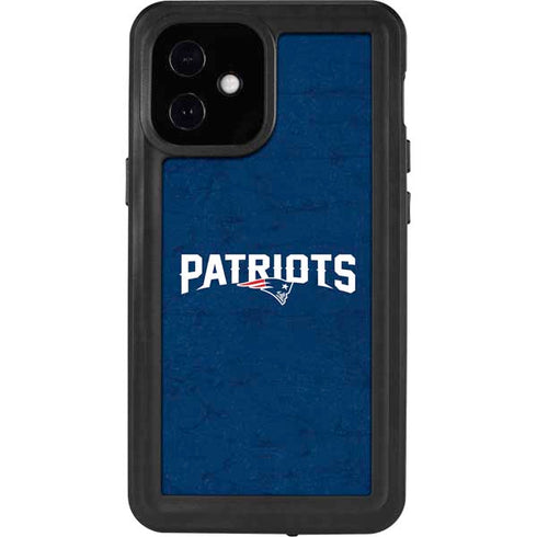 NFL New England Patriots Distressed iPhone 12 Mini Waterproof Case
