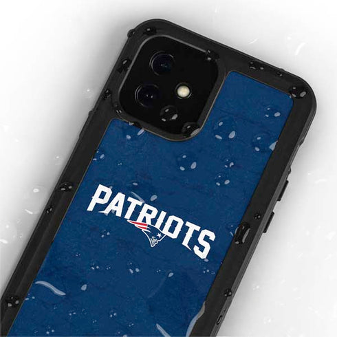NFL New England Patriots Distressed iPhone 12 Mini Waterproof Case