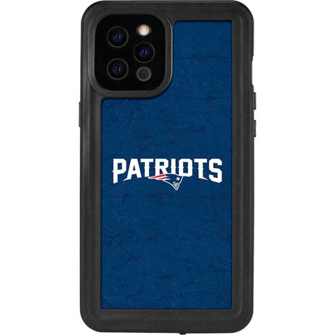 NFL New England Patriots Distressed iPhone 12 Pro Max Waterproof Case