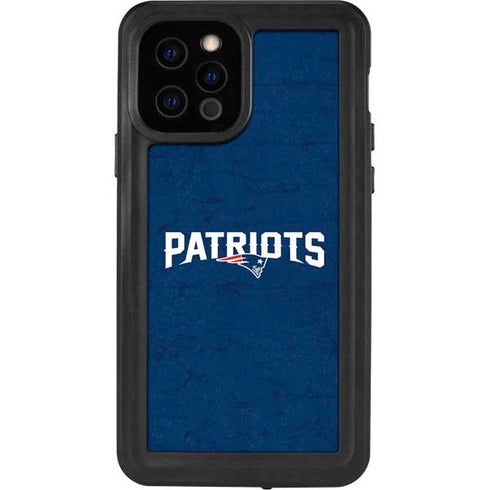 NFL New England Patriots Distressed iPhone 12 Pro Waterproof Case