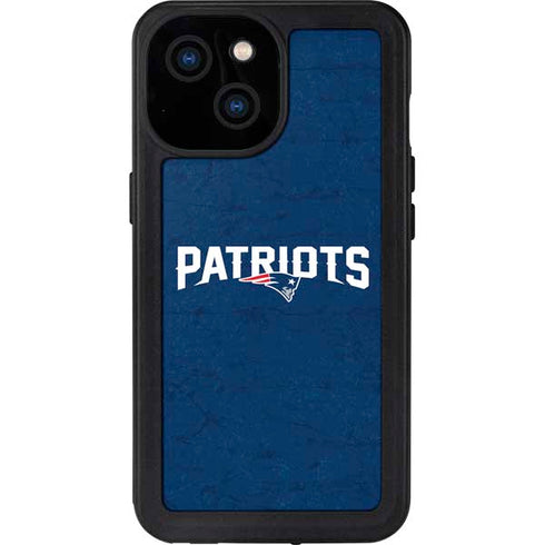 NFL New England Patriots Distressed iPhone 13 Mini Waterproof Case