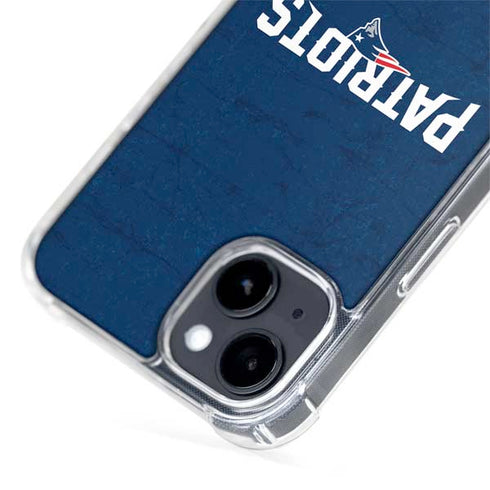 NFL New England Patriots Distressed iPhone 15 Plus MagSafe Case