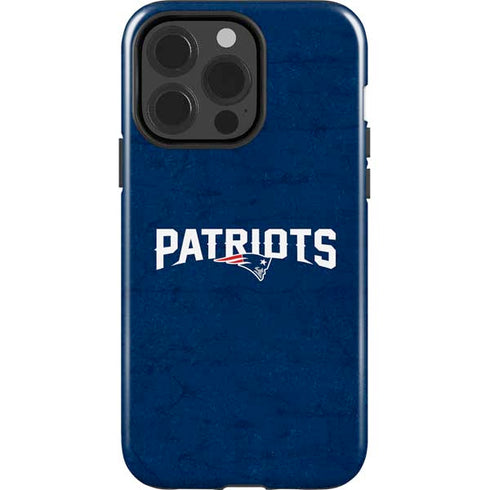 NFL New England Patriots Distressed iPhone 15 Pro Impact Case