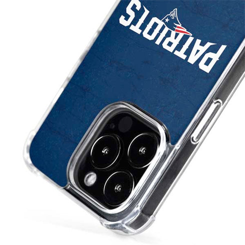 NFL New England Patriots Distressed iPhone 15 Pro Max MagSafe Case