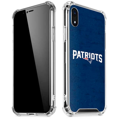 NFL New England Patriots Distressed iPhone XR Clear Case