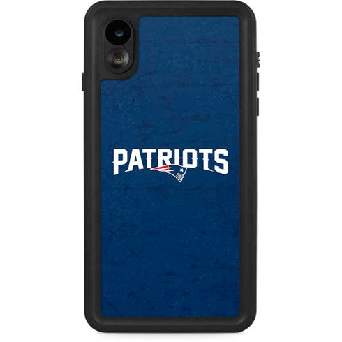 NFL New England Patriots Distressed iPhone XR Waterproof Case