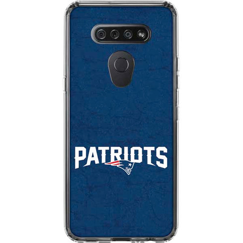 NFL New England Patriots Distressed LG K51/Q51 Clear Case
