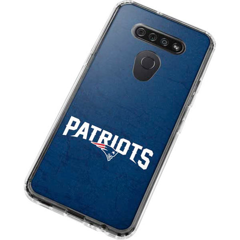 NFL New England Patriots Distressed LG K51/Q51 Clear Case