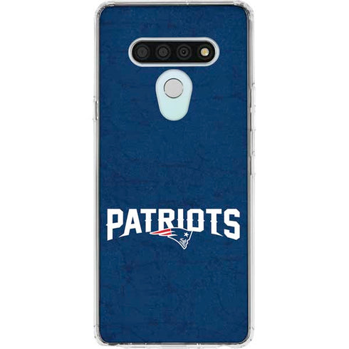 NFL New England Patriots Distressed LG Stylo 6 Clear Case