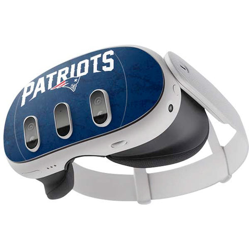 NFL New England Patriots Distressed Meta Quest 3 Skin