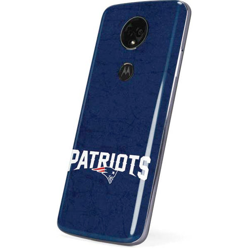 NFL New England Patriots Distressed Moto E5 Plus Skin